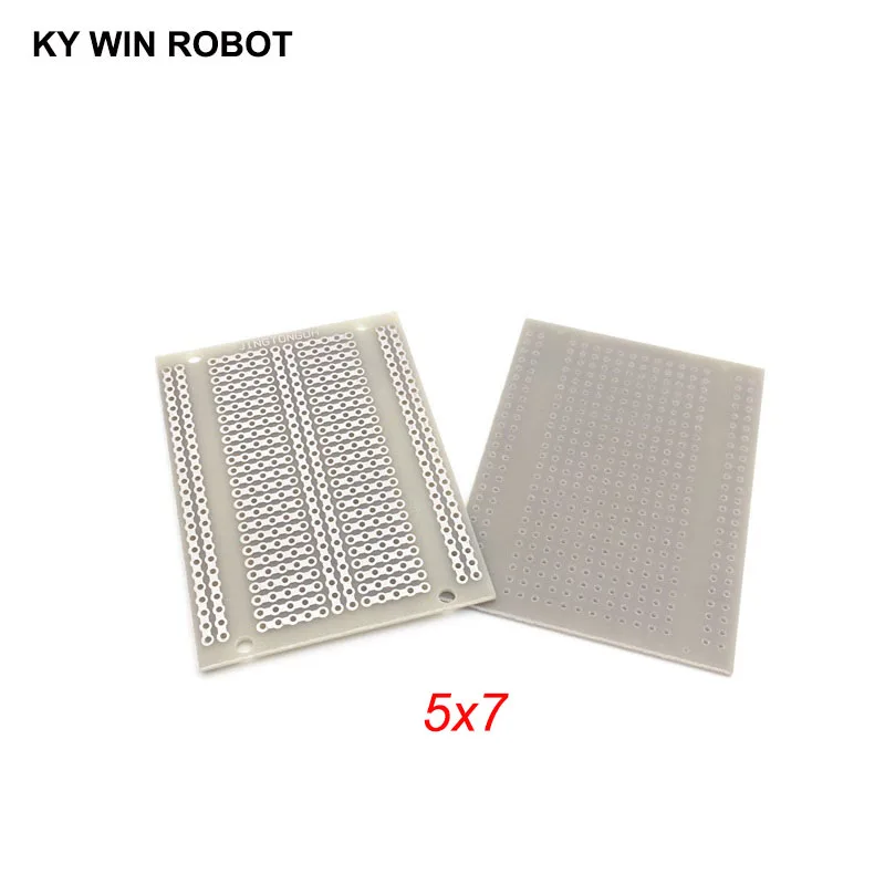 

2pcs/lot DIY Prototype Paper PCB Universal Experiment Matrix Circuit Board Single Connected Hole Five Connected Holes 5x7CM