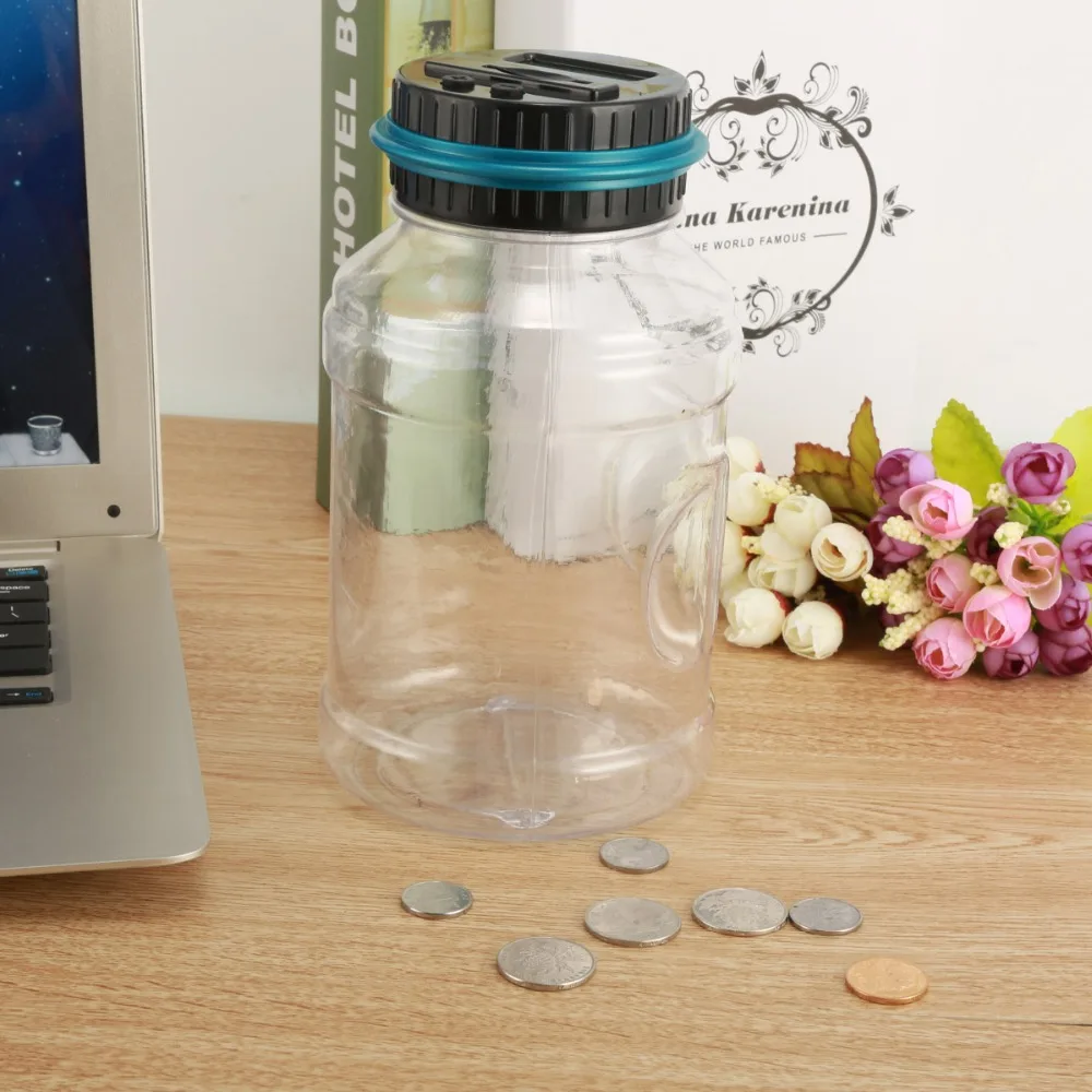 Большая электронная цифровая копилка с подсчетом для монет банка экономии денег