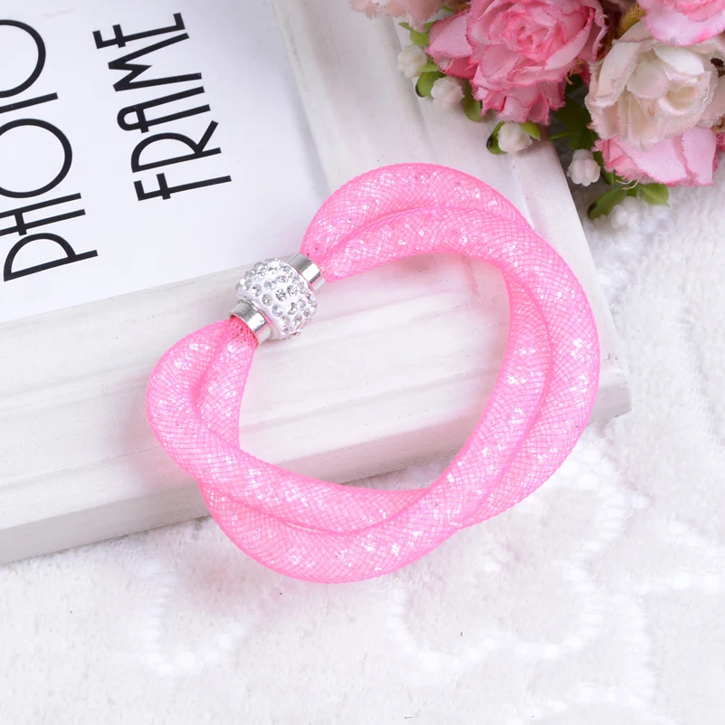 Кристальные браслеты с ринестонами для женщин ювелирные изделия 2018 года Оптовая продажа оберег браслетов Мультикоробочный магнитный Фемме.