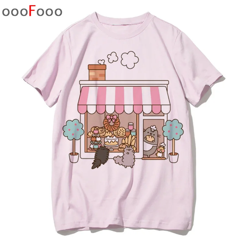 Женские футболки Pusheen женская футболка с мультяшным изображением кошки топ милая