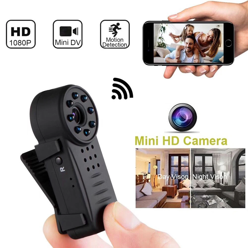 Мини-камера беспроводная с функцией ночного видения wi-fi 1080p | Электроника