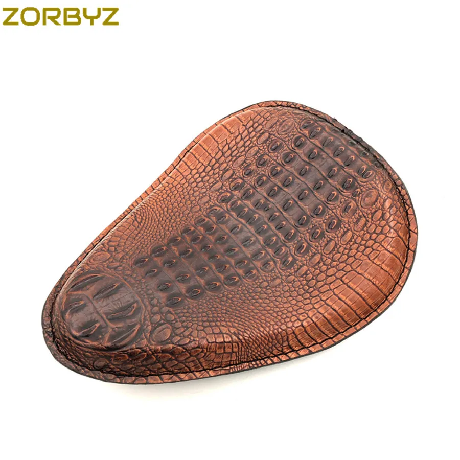 ZORBYZ мотоциклетная черная/коричневая крокодиловая искусственная кожа соло