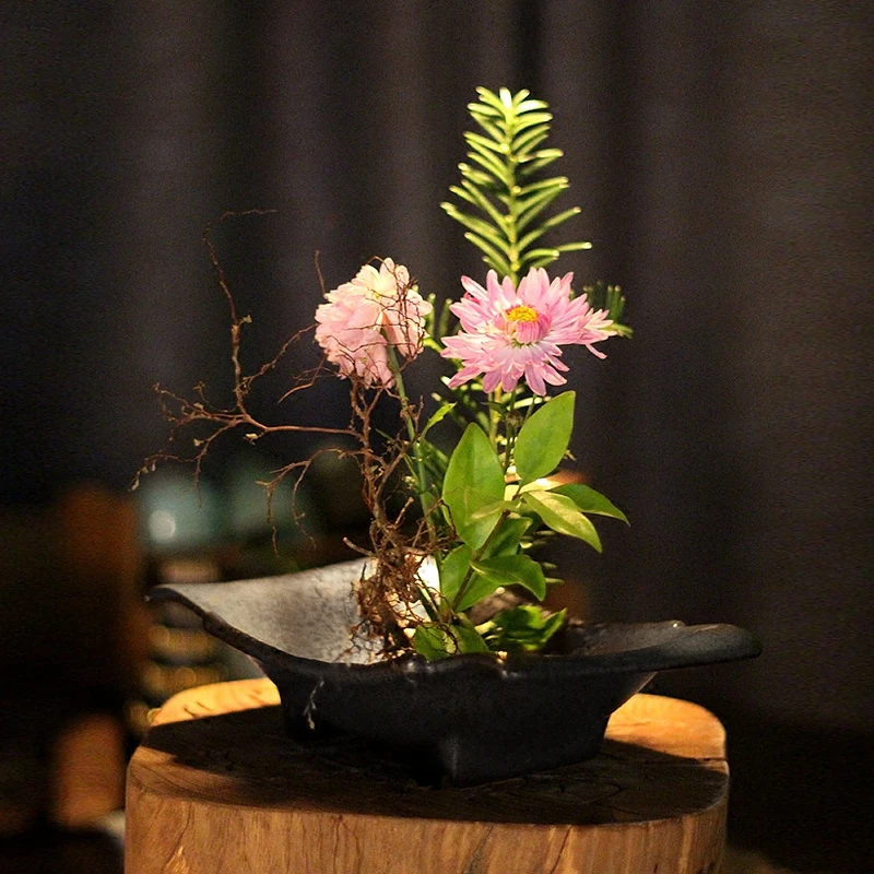Японский стиль винтажный Ikebana цветочный горшок керамическая Цветочная