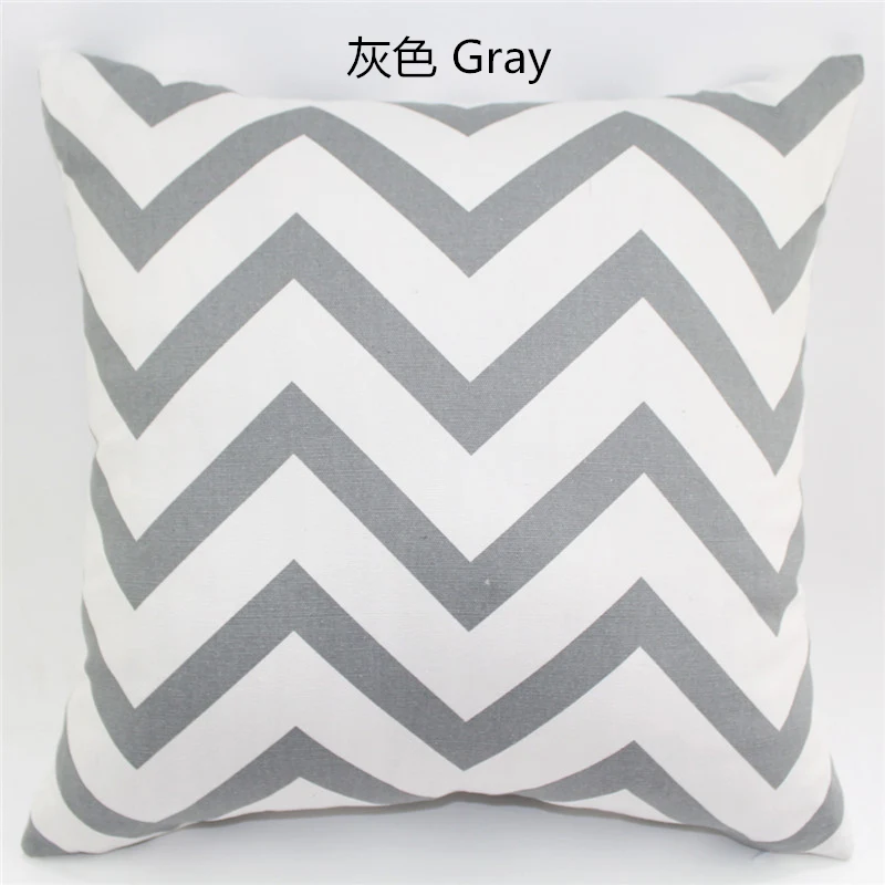 light gray Подушка Чехол изготовленный на заказ хлопок холст с геометрическими полосами Подушка Чехол для подушки домашний декор для диван-кровать Капа 40 45 50 60 70 см - Цвет: light gray