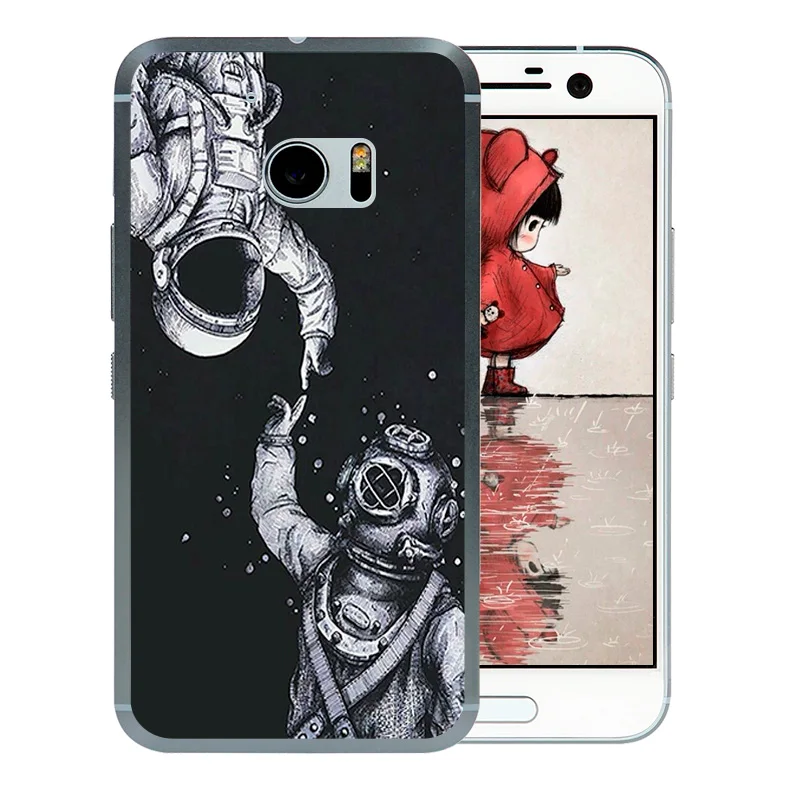 5.2 inch for HTC One M10 Phone Cases Coque Space Moon Pattern Crytal Silicone Htc Matte Anti Knock Funda |