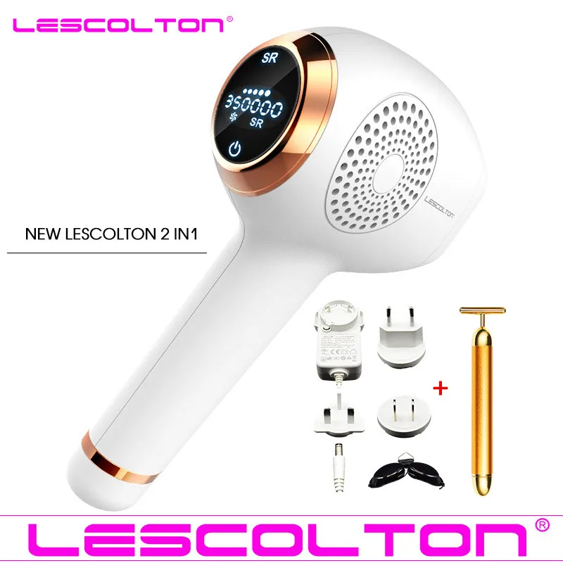 3in1 no Icecool 3 Эпилятор Lescolton Ice cool IPL, постоянное лазерное удаление волос с ЖК-дисплеем, лазерный триммер для бикини, фотоэпилятор - Цвет: 3in1 no Icecool 3