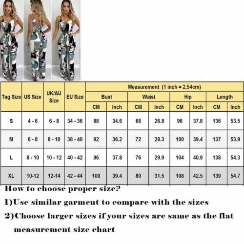 

2019 Summer Women Boho Floral Jumpsuit Strap Sexy V-neck Clubwear Playsuit Bodycon Party Long Trousers Casual Belt Romper