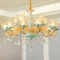 ceramic chandelier luxurious living room dining room crystal lamp household light clothing store bedroom crystal chandeliers