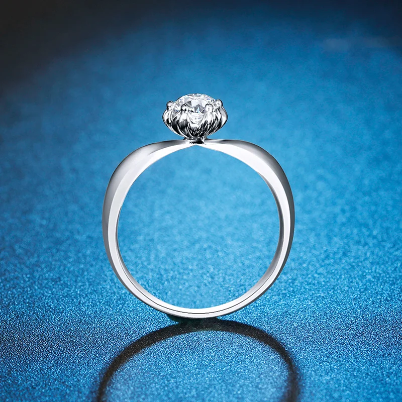 ZHJIASHUN Forever Brilliant Solitaire 1ct кольцо с алмазом Moissanite кольца Soild 10K белое золото свадебные