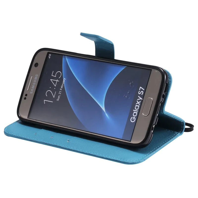 For Samsung Galaxy S7 Case Luxury Leather Wallet Phone G930F G930FD SM-G930f SM-G930fd Flip | Мобильные телефоны и