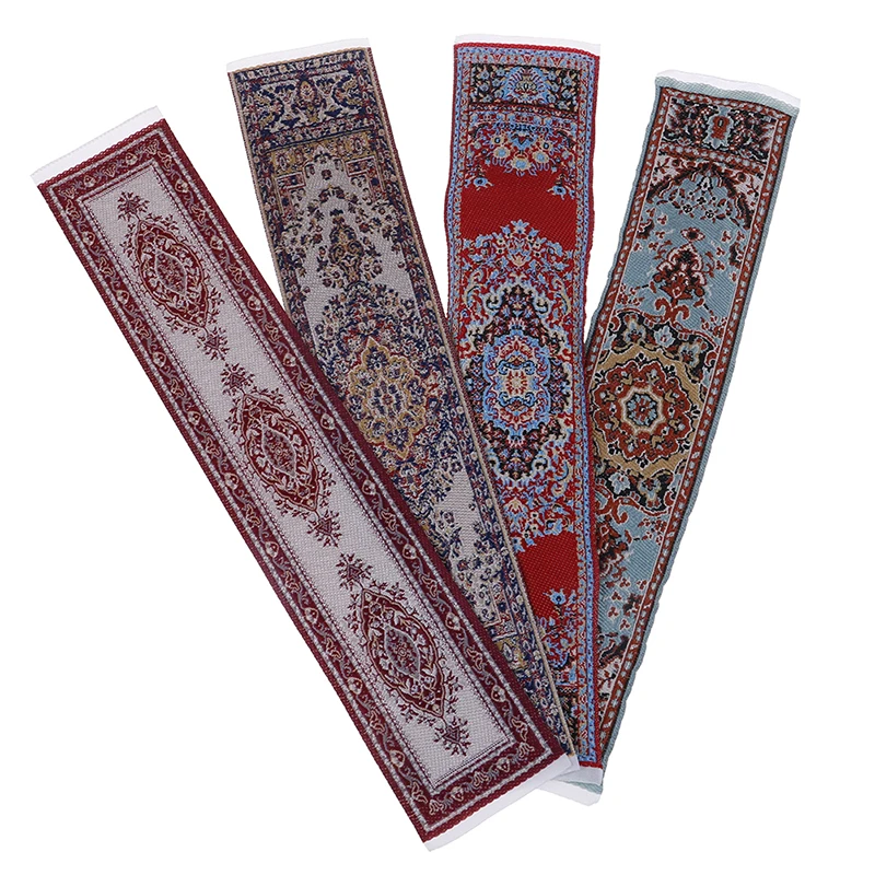 

1:12 Miniature Floral Print Woven Floor Carpet Rug Dollhouse Decoration Kit Miniaturas 1:12 Dollhouse Carpet Dolls Accessories