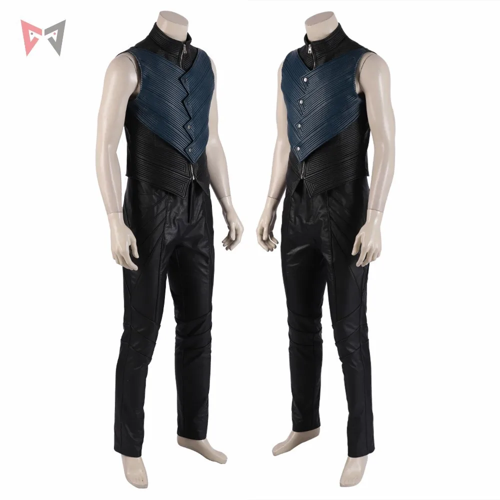 DMC Vergil косплей костюм игры Хэллоуин наряд из искусственной кожи куртка для мужчин Дети Индивидуальный заказ супергероя комплект