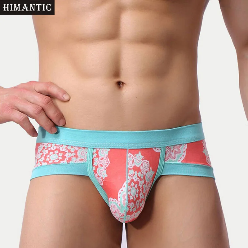 Новое поступление Для мужчин трусы нижнее белье пикантные печати дышащий