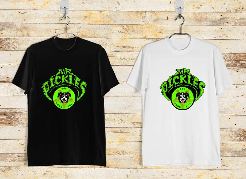 2018 Summer Brand Clothing O-Neck Funny Short Sleeve Mens New Mr. Pickles! Men'S Black And White T Shirt | Мужская одежда