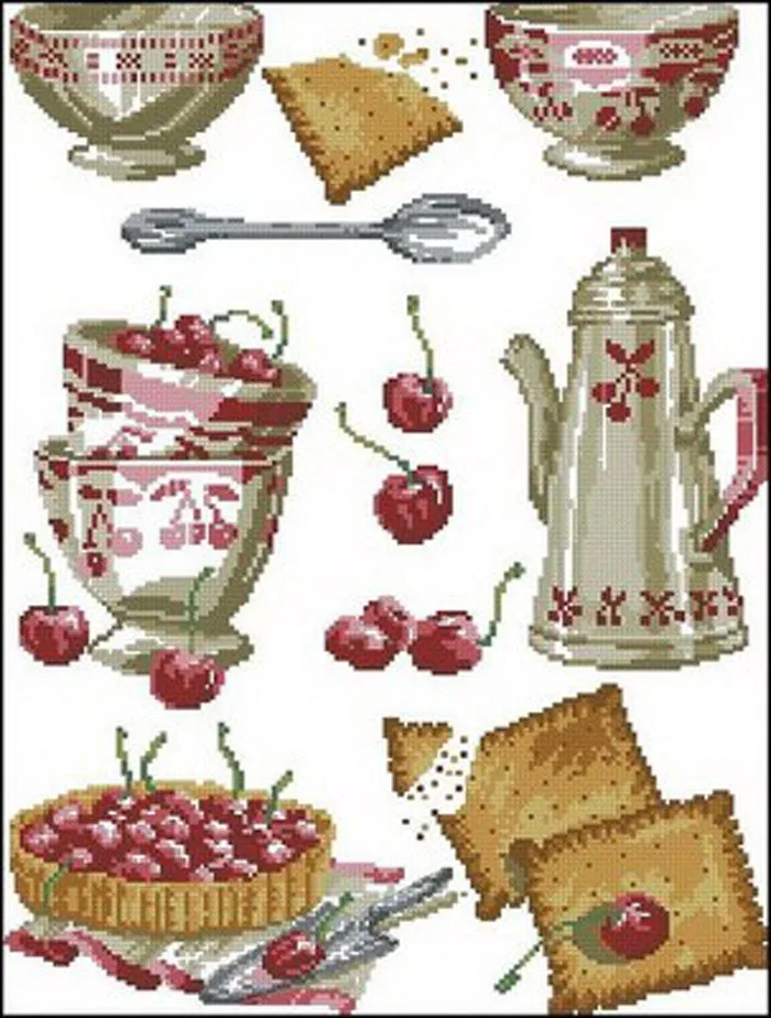 

Needlework,DIY Cross Stitch,Sets For Embroidery kits,11CT&14CT,Cherry cutlery