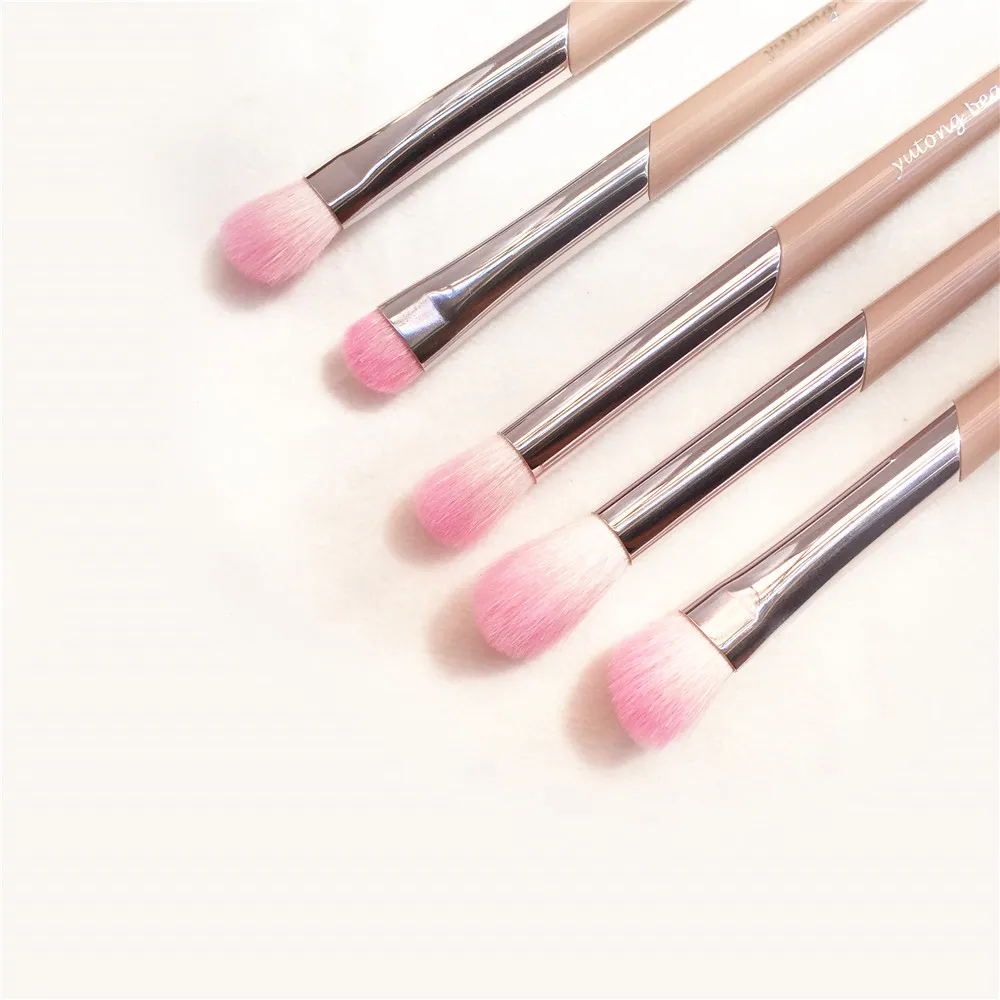 Yutong Beaute FB-серия розовый набор для глаз I-мягкие окрашенные козьи волосы/синтетические-Профессиональные Тени для век кисти-принадлежности для макияжа