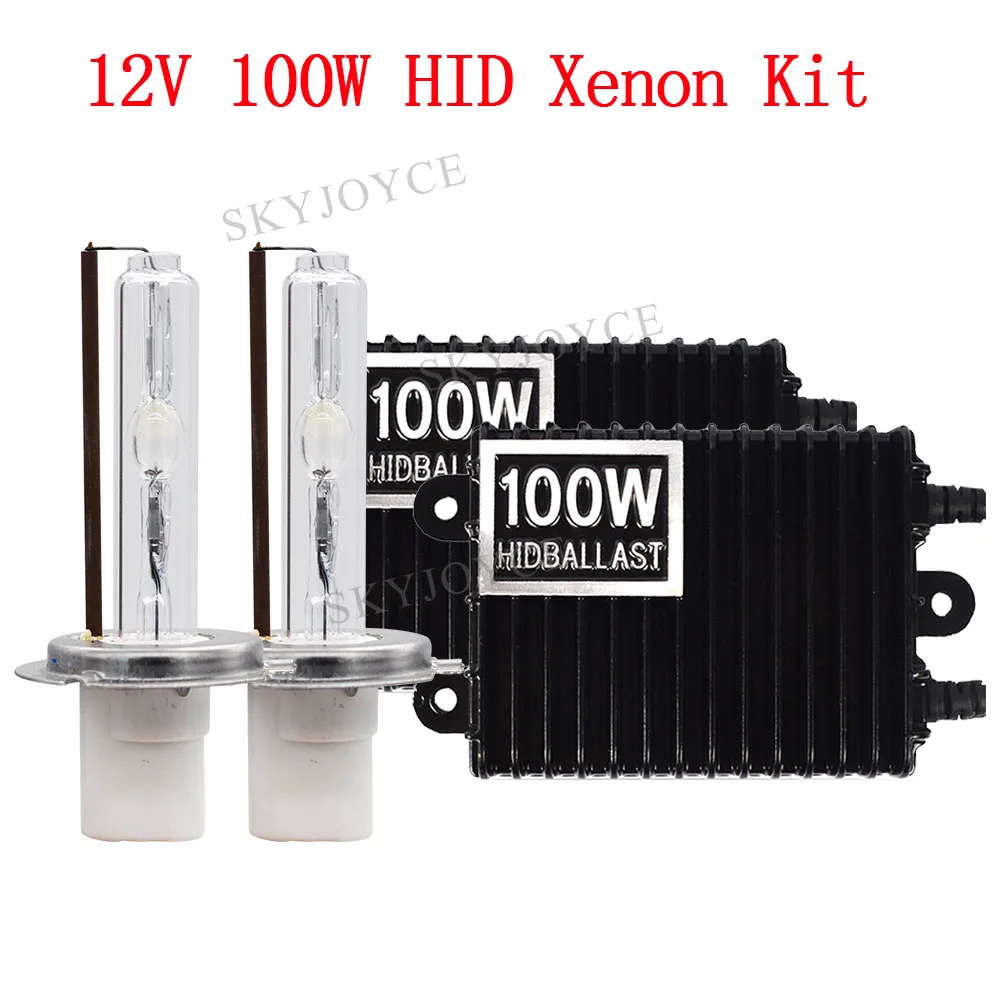 12 В 100 Вт H7 комплект для переоборудования ксенона HID AC Балласт 4300K 5000K 6000K H1 H3 HB3 HB4 D2H