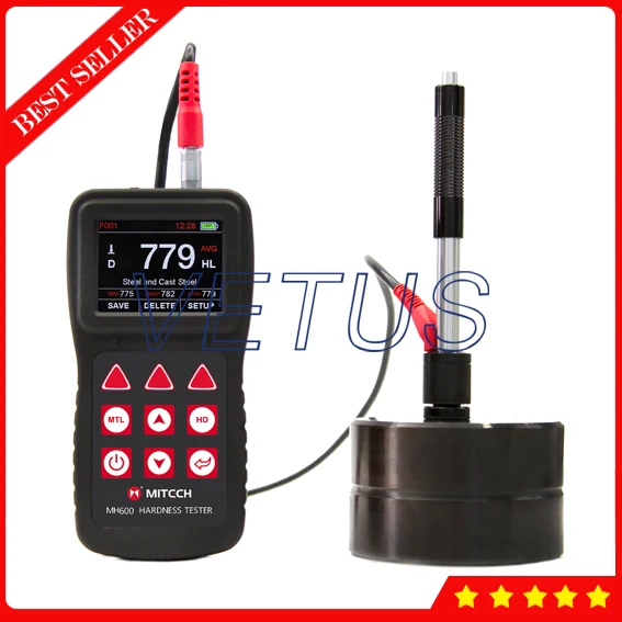 Портативный тестер твердости металла MH600 с цветным ЖК дисплеем цифровое