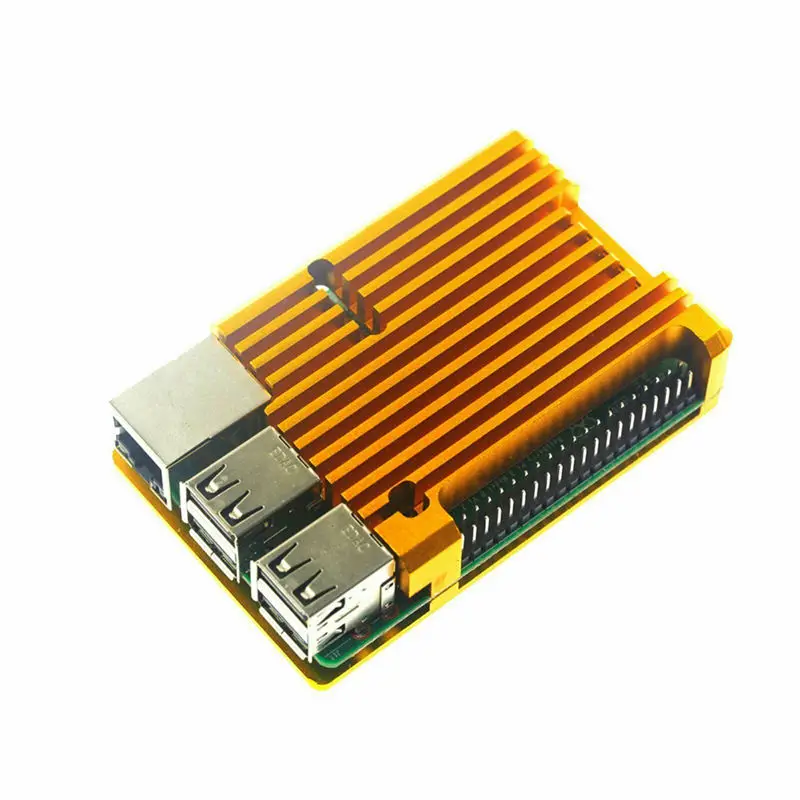 Для Raspberry Pi 3 Model B + алюминиевый корпус с двойным охлаждающим вентилятором