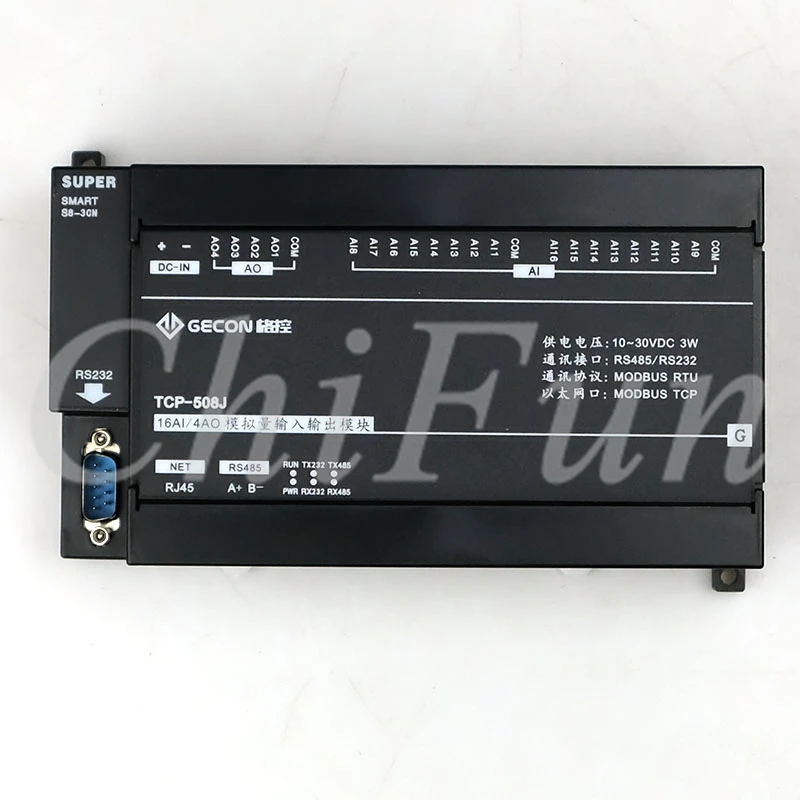 16AI Аналоговое приобретение 4AO аналоговый выход Ethernet RTU модуль IO блок Modbus TCP |