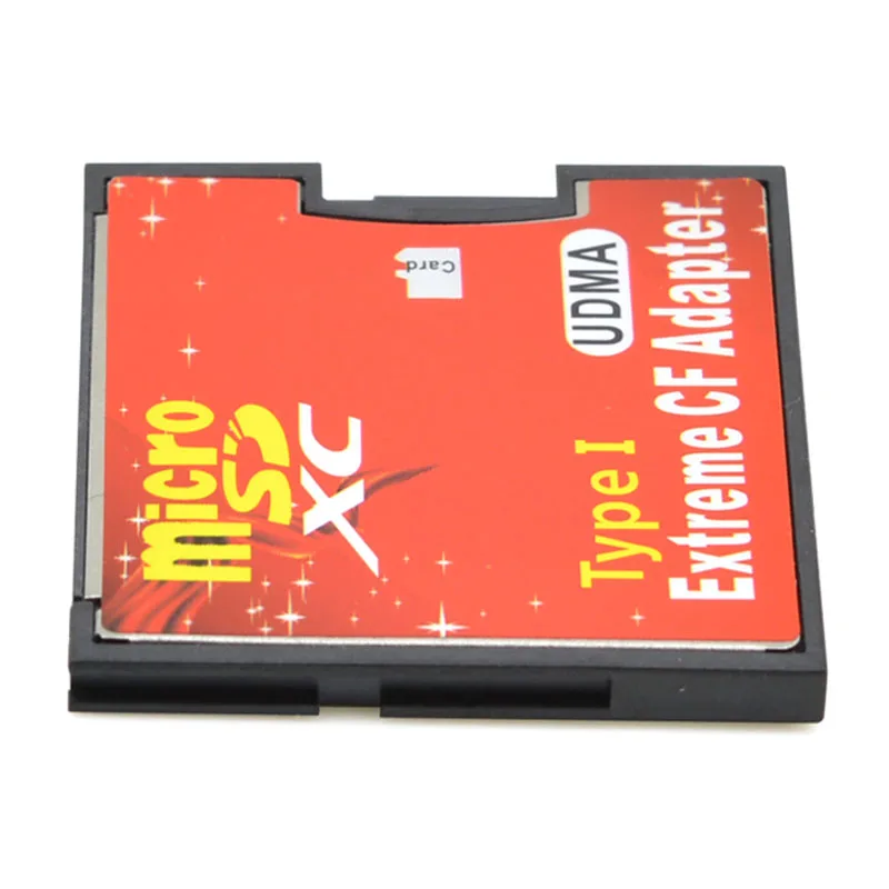 CHIPAL Red UDMA высокоскоростной Micro SD TF к CF адаптеру MicroSD MicroSDHC компактной флэш-памяти