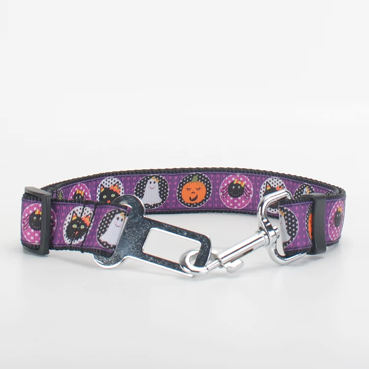 New 1&quot 25mm cartoon /halloween pattern printed grosgrain ribbon nylon car safety belt buckle for pet | Дом и сад