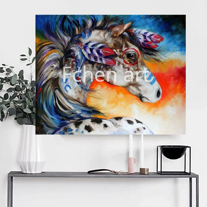 

Hand Painted Factory Outlet Wholesale Horse Canvas Diamond Painting For Customized