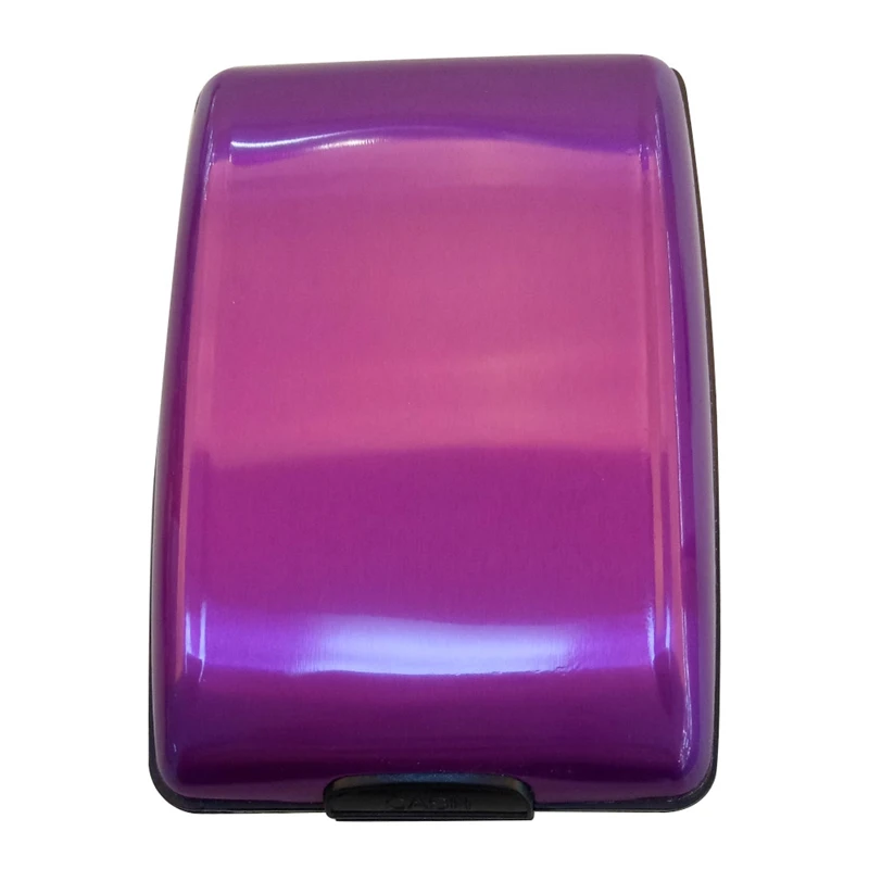 Purple Анти-RFID сканирующий защитный держатель для карт Алюминиевый металлический блокирующий ID Чехол для кредитных карт кошелек популярные кредитные карты - Color: Purple