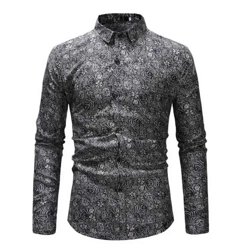 ML01 gray Мужская Летняя Пляжная гавайская рубашка, брендовая рубашка с длинным рукавом размера плюс и цвета, мужская повседневная одежда для отдыха, Camisas, 23 Цвета - Цвет: ML01 gray