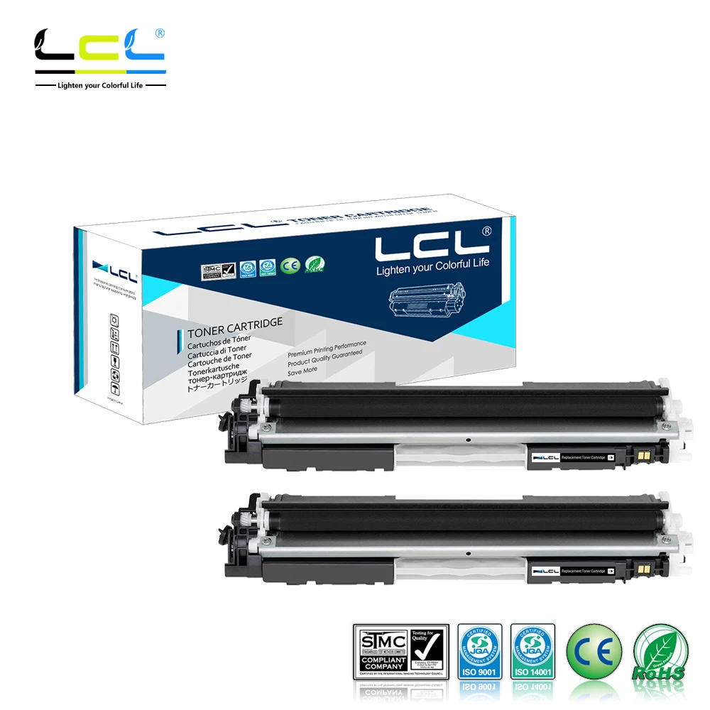 Тонер картридж LCL 126A CE310A CE310AD (2 упаковки черный) совместимый с HP Laserjet