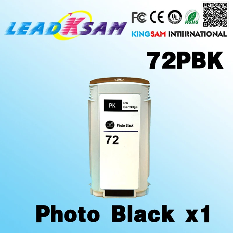 1x compatible For hp72 photo black ink cartridge for 72 C9370A Designjet T1100 T1100S T1100MFP T610 T770 T790 T1120PS T1120 | Компьютеры и