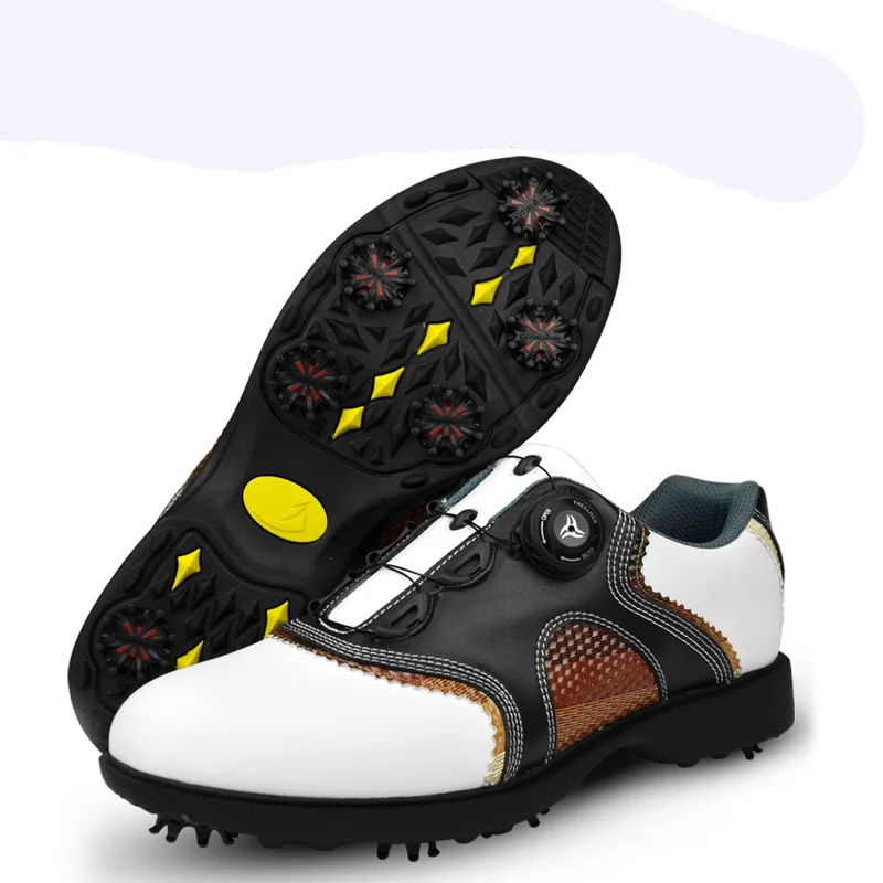 PGM Лакированная обувь для гольфа мужская кожаная кружева отправка мероприятий