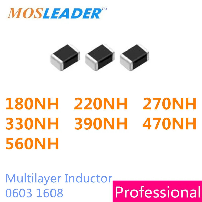 

Mosleader 0603 5% 10% 4000PCS 180NH 220NH 270NH 330NH 390NH 470NH 560NH 1608 High quality