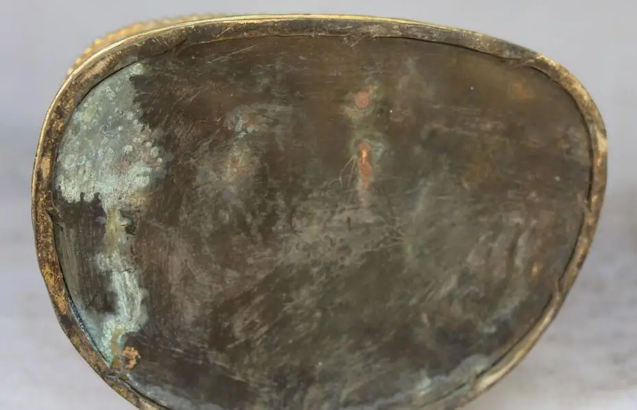 10 &quotСтарая тибетская бронзовая позолоченная сиденья Шакьямуни Амитабха Будды