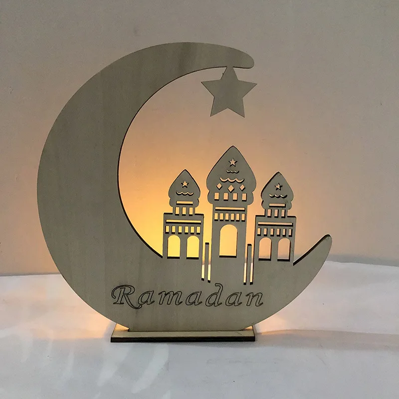 Рамадан деревянный Eid украшение Мубарак для украшения дома Ислам мусульманская