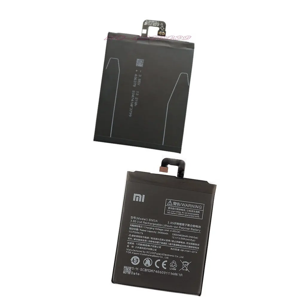 Высококачественный сменный аккумулятор 3300 мАч BM3A для Xiaomi Note3 большая емкость
