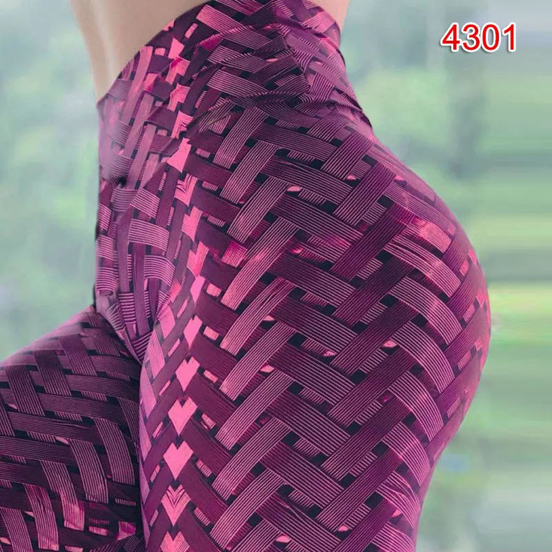 

Women Yoga Leggings Sport Pants Printed High Waist for Fitness Workout MC889