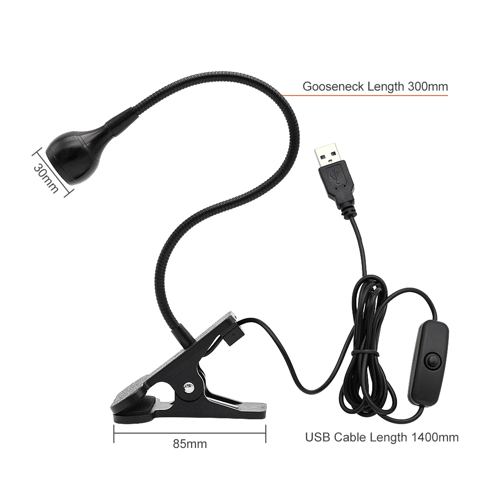 Диммируемая USB Светодиодная лампа для книг настольная прикроватная Держатель