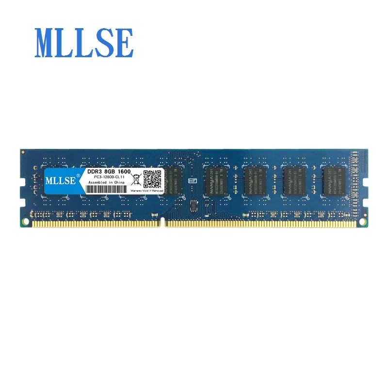 Mllse PC DIMM Ram DDR3 8GB 1600mhz 1 5 V память для настольного PC3-12800S 240pin без ECC компьютера RAM memoria |