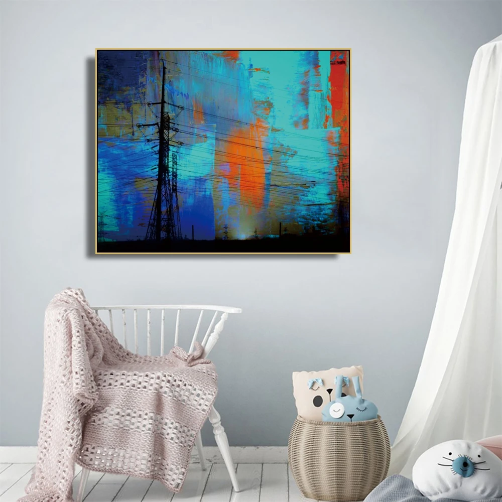 

Laeacco Canvas Calligraphy Art Painting Abstract Graffiti Posters and Prints Watercolor Wall Pictures for Living Room Home Decor