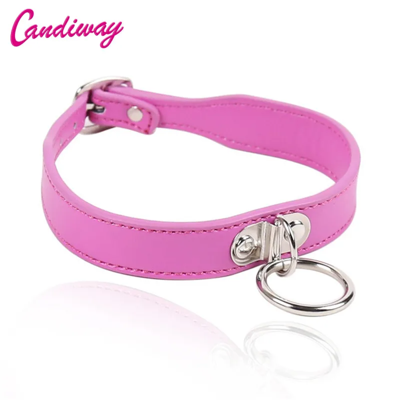 Розовый синий цвет B/D кожаный удерживающий ремень бандаж ошейник интимные