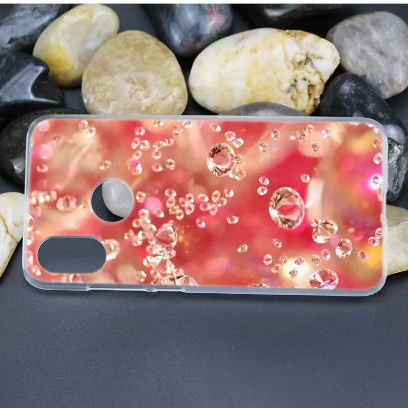 Для Xiao mi Red mi Note 7 Go 6 6A Pro S2 5 Plus 4X mi Play 8 lite A2 A1 Прозрачный жесткий пластиковый чехол для украшения блестящий красный