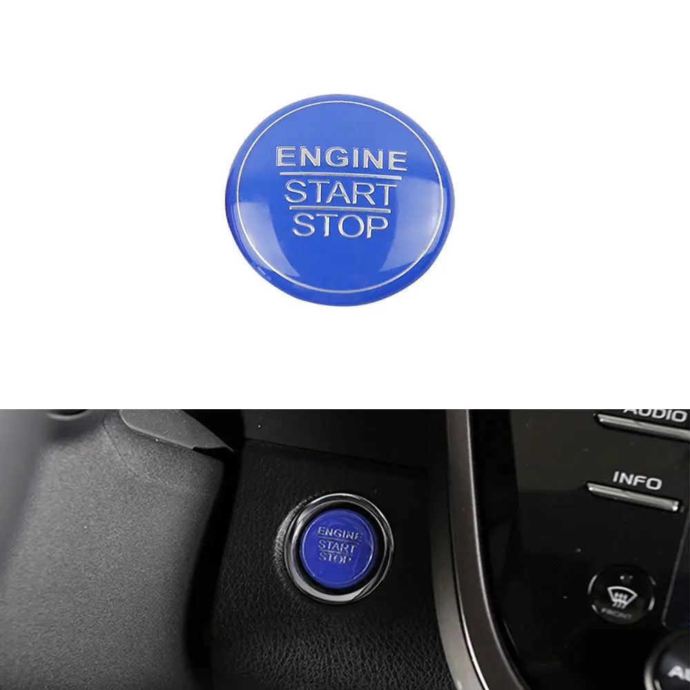 

BBQ@FuKa New Accessories Fit For Toyota Camry 2018 Blue Black Red Engine Start Stop Button Switch Ignition Cover Trim