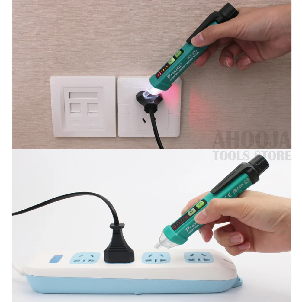 Портативный Бесконтактный карандаш Pro'sKit для проверки напряжения