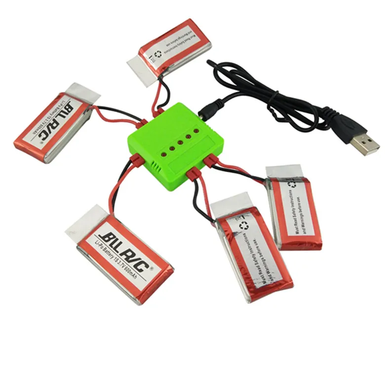 BLLRC UAV детали 5 шт. 3,7 в 600 мАч с 5 в 1 Зарядка SYMA X5HW X5HC аккумулятор для самолета