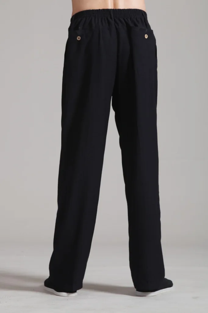 Лидер продаж кремовые традиционные китайские мужские льняные брюки кунг фу