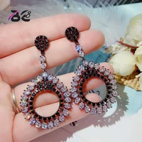 be 8 luxury clear aaa cz water drop design dangle earrings for women brincos mujer fashion jewelry anniversary party gifts e838