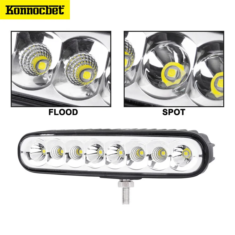 7inch 80W LED Work Driving Light Bar Spot Flood Combo Offroad 4wd Lamp Led 8000lLM Waterproof IP68 Car Accessories | Автомобили и