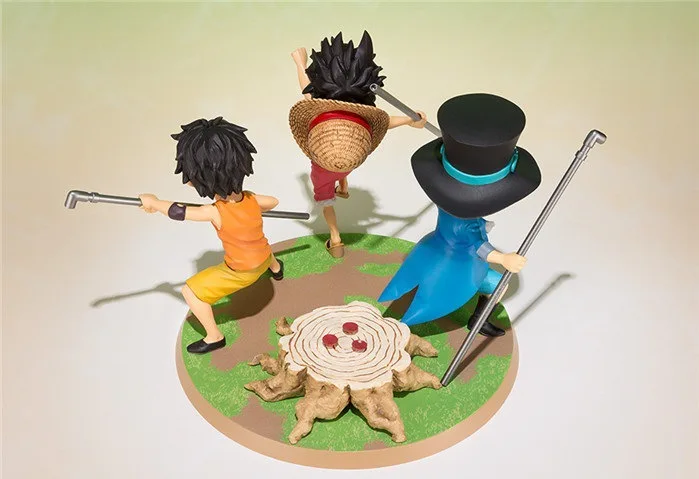 NEW hot 9cm One piece Classic memory Three brothers Luffy ace Sabo action figure toys Christmas gift collectors kongmu | Игрушки и хобби