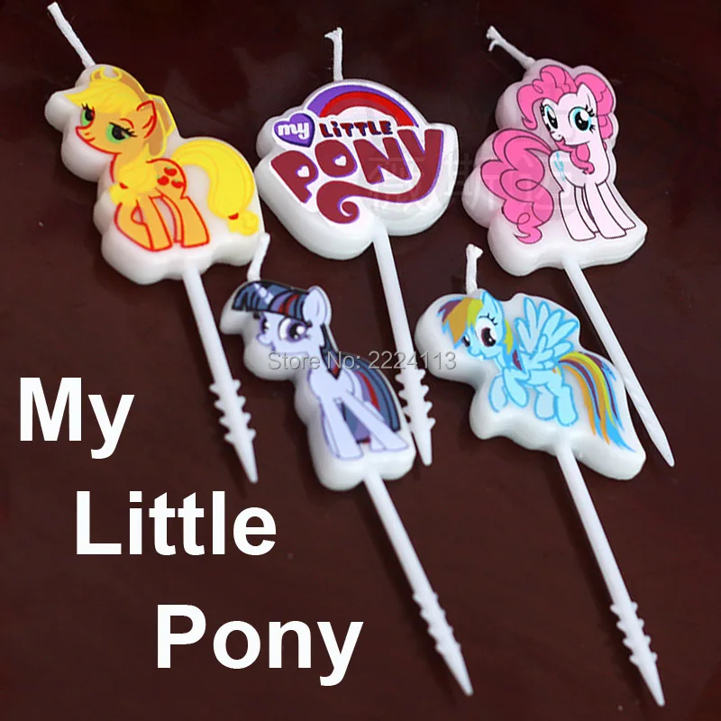 5 шт./набор. my pony мультфильм дети день рождения торт кекс топперы креативные девушки день рождения торт Декор свечи, праздничные принадлежности